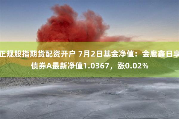 正规股指期货配资开户 7月2日基金净值：金鹰鑫日享债券A最新净值1.0367，涨0.02%