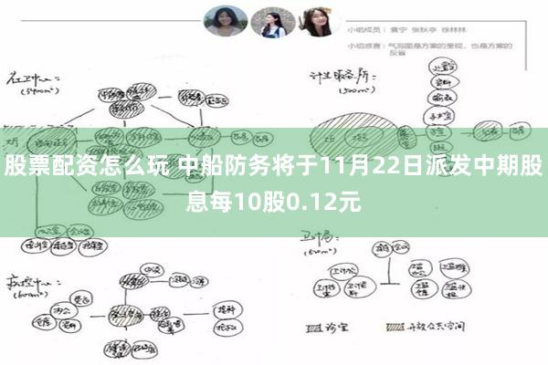 股票配资怎么玩 中船防务将于11月22日派发中期股息每10股0.12元