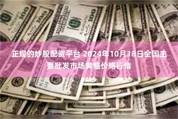 正规的炒股配资平台 2024年10月18日全国主要批发市场黄鳝价格行情