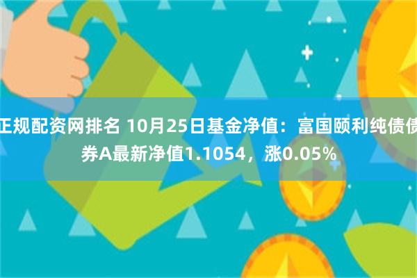 正规配资网排名 10月25日基金净值：富国颐利纯债债券A最新净值1.1054，涨0.05%