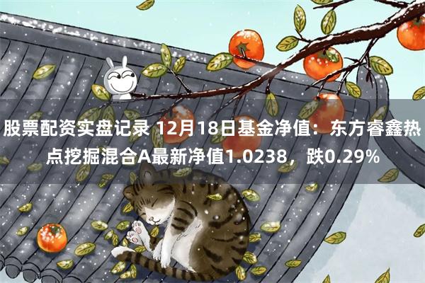 股票配资实盘记录 12月18日基金净值：东方睿鑫热点挖掘混合A最新净值1.0238，跌0.29%