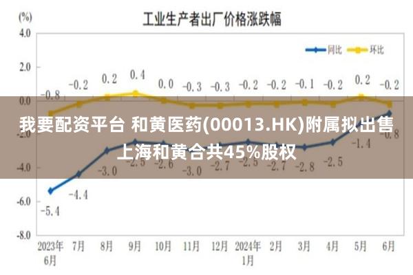 我要配资平台 和黄医药(00013.HK)附属拟出售上海和黄合共45%股权